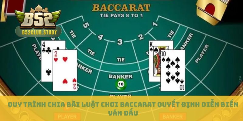 Quy trình chia bài luật chơi baccarat quyết định diễn biến ván đấu